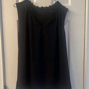 Ann Taylor Black Ruffled Blouse